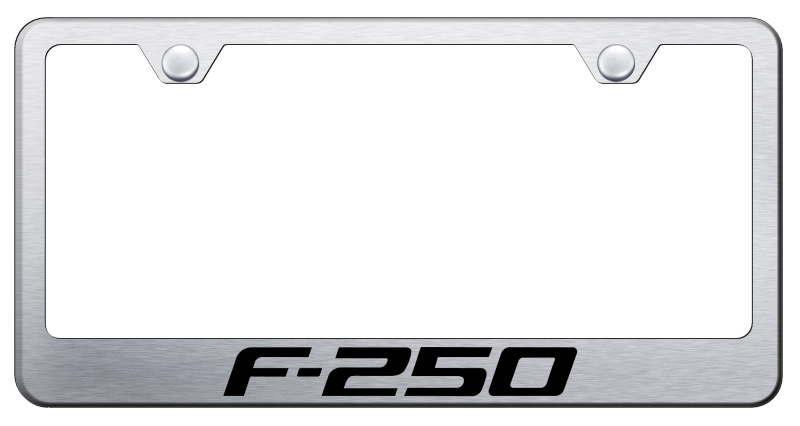Ford F250 Laser Etched Stainless Steel License Plate Frame - Finish:Brush