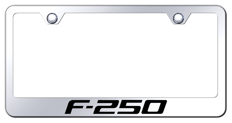 Ford F250 Laser Etched Stainless Steel License Plate Frame - Finish:Mirror