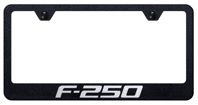 F-250 Stainless Steel Frame - Laser Etched Rugged Black
