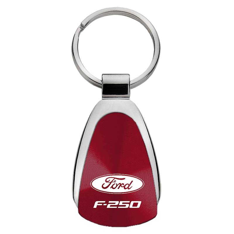 F-250 Teardrop Key Fob - Burgundy
