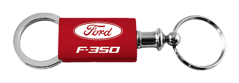 F-350 Anodized Aluminum Valet Key Fob - Red