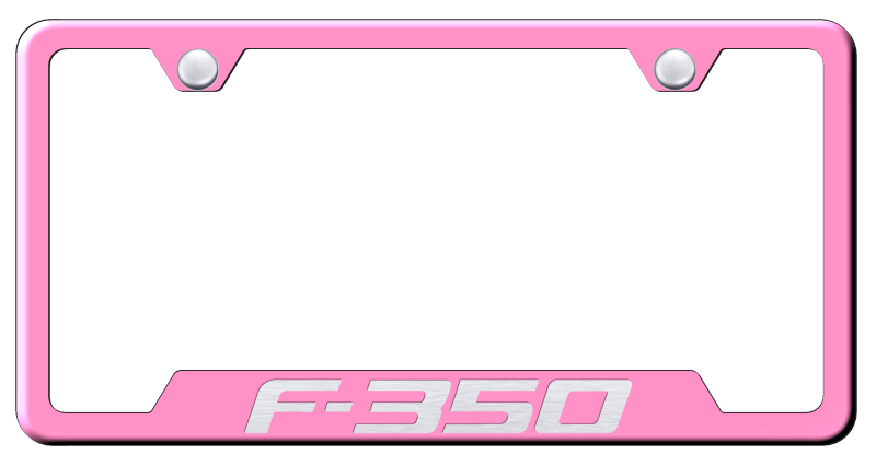 F-350 Cut-Out Frame - Laser Etched Pink