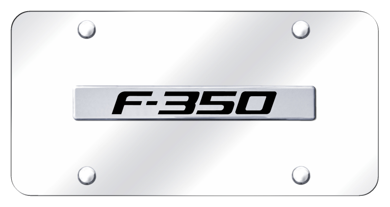 F-350 License Plate - Chrome on Mirrored