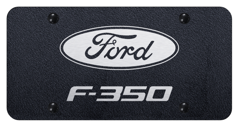 F-350 License Plate - Laser Etched Rugged Black