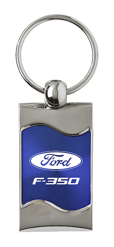 F-350 Rectangular Wave Key Fob - Blue