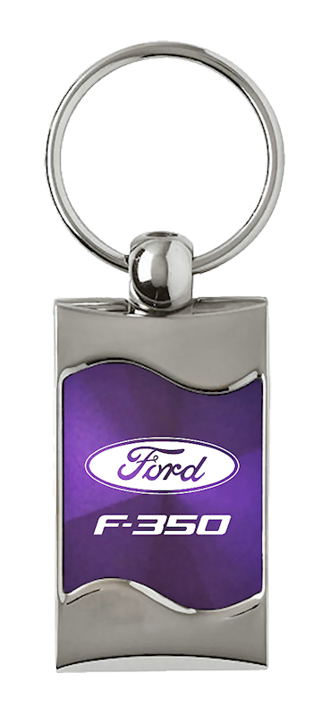 F-350 Rectangular Wave Key Fob - Purple