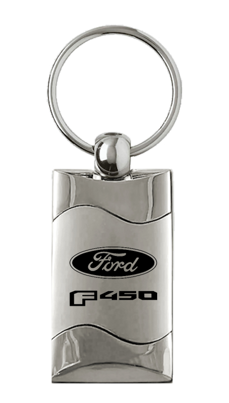 F-450 Rectangular Wave Key Fob - Silver