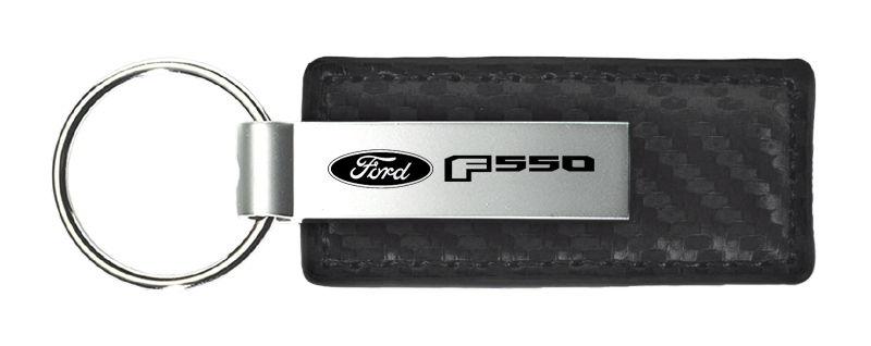 F-550 Carbon Fiber Leather Key Fob - Black