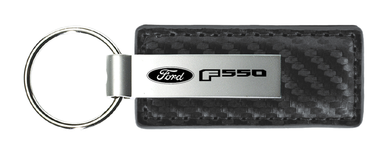 F-550 Carbon Fiber Leather Key Fob - Gun Metal
