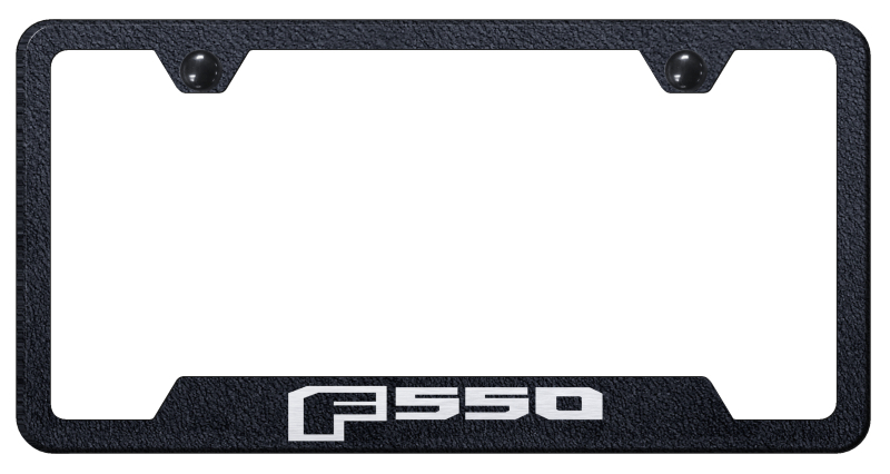 F-550 Cut-Out Frame - Laser Etched Rugged Black