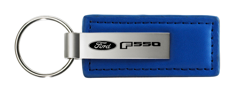 F-550 Leather Key Fob - Blue