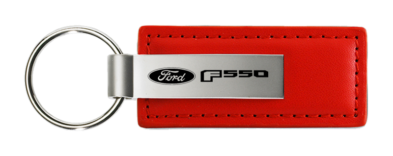 F-550 Leather Key Fob - Red