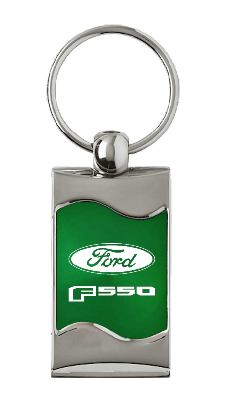F-550 Rectangular Wave Key Fob - Green