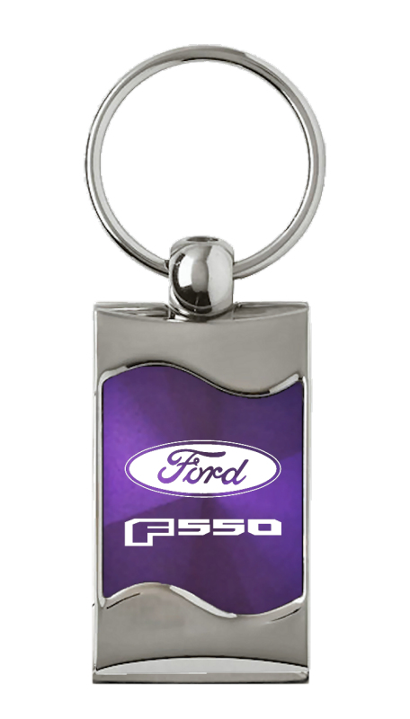 F-550 Rectangular Wave Key Fob - Purple