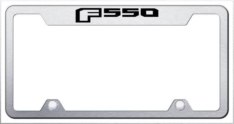 F-550 Steel Truck Cut-Out Frame - Laser Etched Brushed