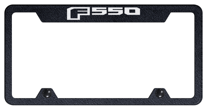 F-550 Steel Truck Cut-Out Frame - Laser Etched Rugged Black