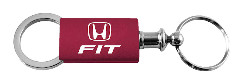 Fit Anodized Aluminum Valet Key Fob - Burgundy