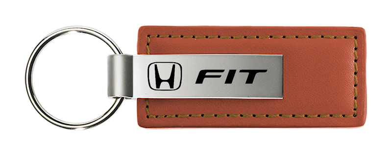 Fit Leather Key Fob - Brown