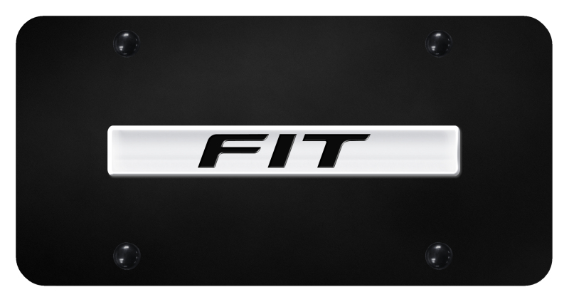 Fit Name License Plate - Chrome on Black
