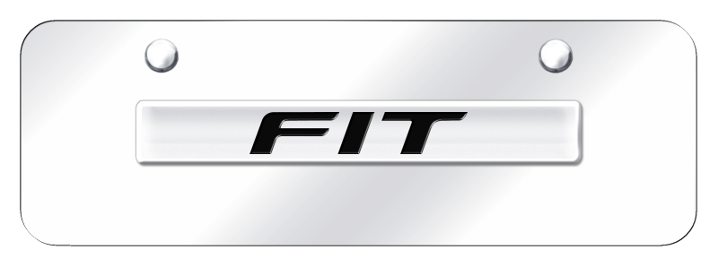 Fit Name Mini Plate - Chrome on Mirrored