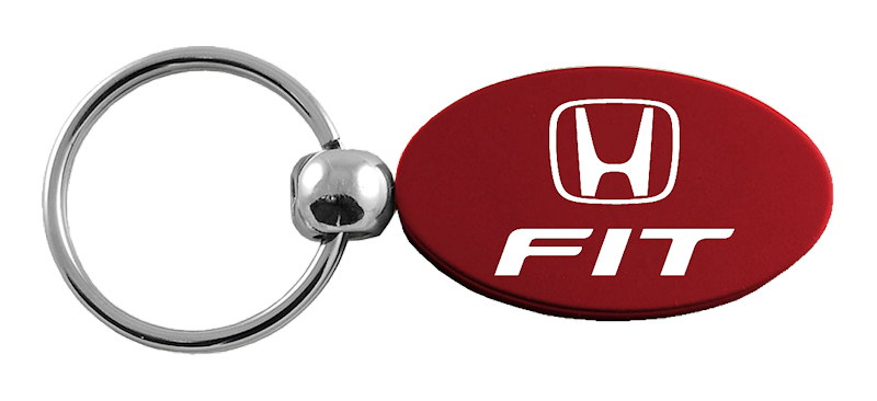 Fit Oval Key Fob - Burgundy