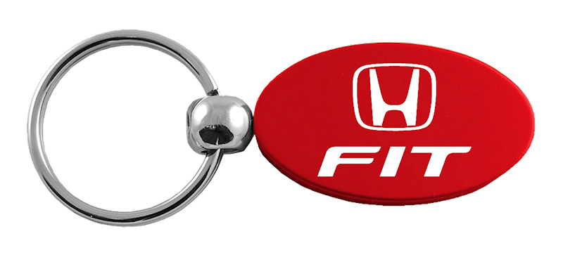 Fit Oval Key Fob - Red