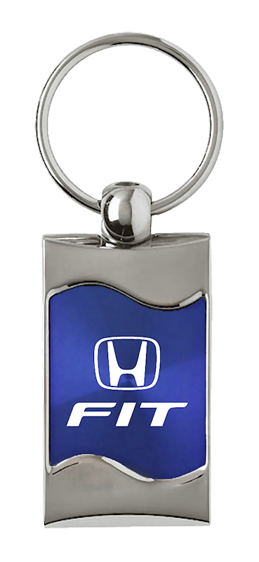 Fit Rectangular Wave Key Fob - Blue