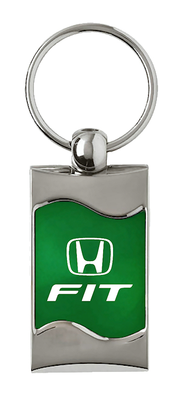 Fit Rectangular Wave Key Fob - Green