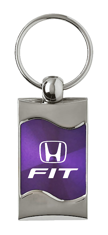 Fit Rectangular Wave Key Fob - Purple