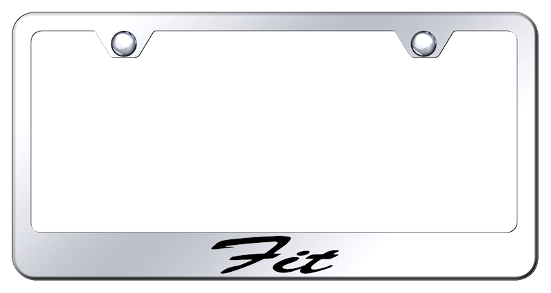 Fit Script Stainless Steel Frame - Laser Etched Mirrored