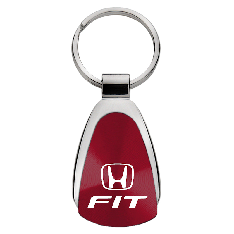 Fit Teardrop Key Fob - Burgundy