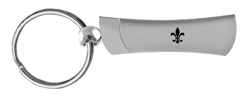Fleur-De-Lis Blade Key Fob - Silver