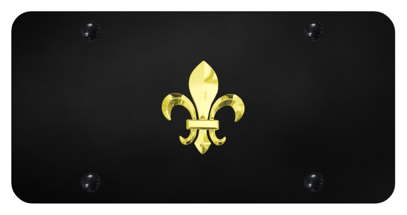 Fleur-De-Lis License Plate - Gold on Black