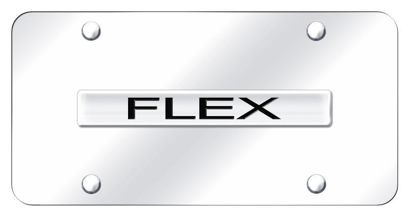 Flex Name License Plate - Chrome on Mirrored
