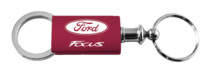 Focus Anodized Aluminum Valet Key Fob - Burgundy