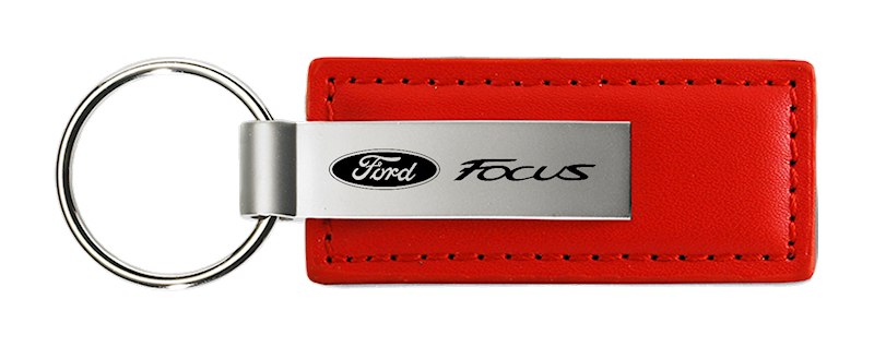 Focus Leather Key Fob - Red