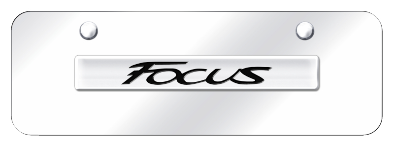 Focus Name Mini Plate - Chrome on Mirrored