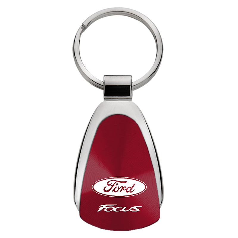 Focus Teardrop Key Fob - Burgundy