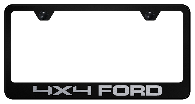 Ford/4X4 Stainless Steel Frame - Laser Etched Black