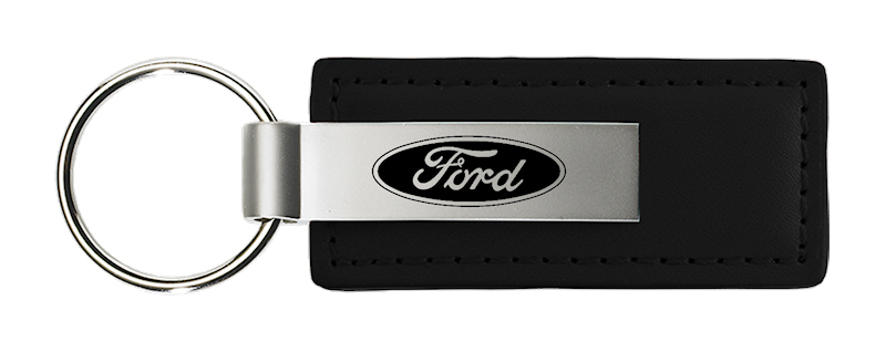 Ford Leather Key Fob - Black