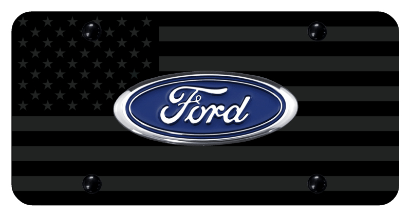 Ford License Plate - UV Subdued Flag