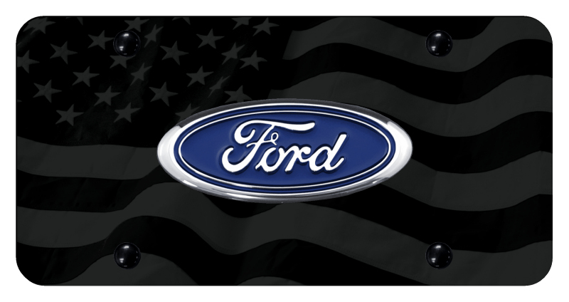 Ford License Plate - UV Subdued Wave Flag