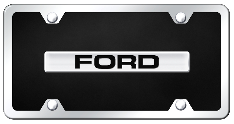 Ford Name Acrylic Kit - Chrome on Black