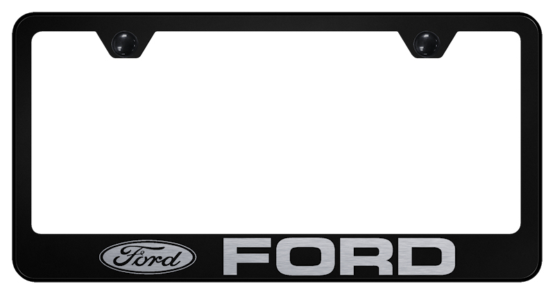 Ford Stainless Steel Frame - Laser Etched Black