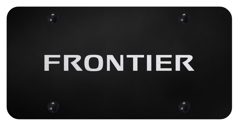 Frontier License Plate - Laser Etched Black