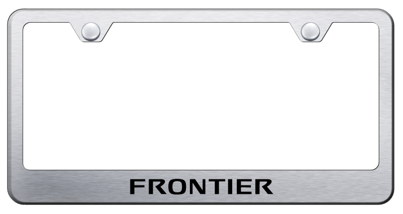 Nissan Frontier Laser Etched Stainless Steel License Plate Frame - Finish:Brush