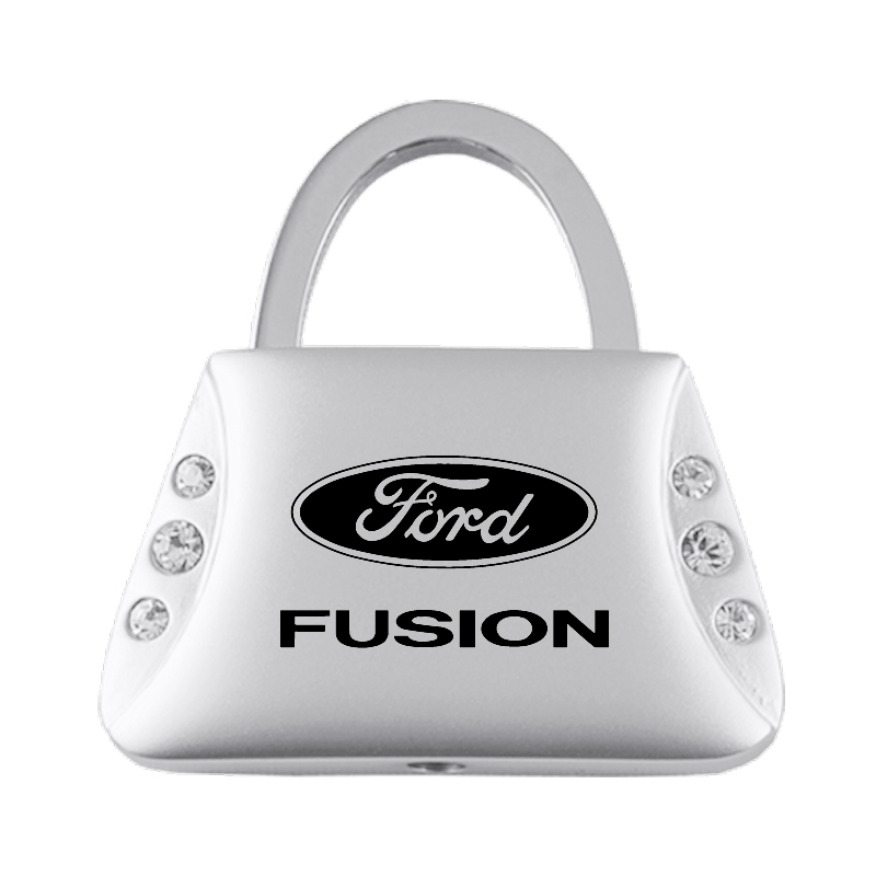 Fusion Jeweled Purse Key Fob - Silver