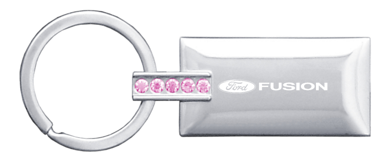 Fusion Jeweled Rectangular Key Fob - Pink
