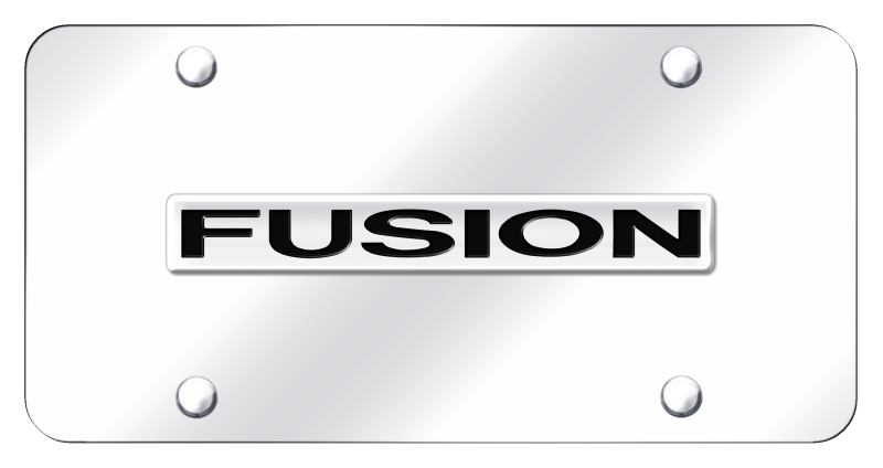 Fusion Name License Plate - Chrome on Mirrored