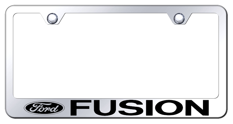 Ford Fusion Laser Etched Stainless Steel License Plate Frame - Finish:Mirror